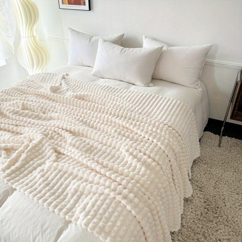 Flannel Sofa Blanket Cozy Warm Throw in Multiple Colors