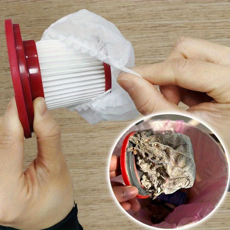 100pcs Nylon Mesh Vacuum Cleaner Filters for Home and Car Dust Particles