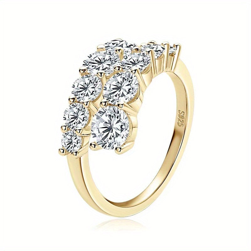 LOVVESSOM 3.36 karat Moissanite sozlanadigan uzuk bilan vaqt o‘tmas nafislikni his eting - har kuni va maxsus tadbirlar uchun ideal vintage hashamatli buyum. Sovg‘a qutisi bilan birga keladi.