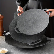 Cast Iron Grill Pan with Non-Stick Coating for Camping and Outdoor Cooking