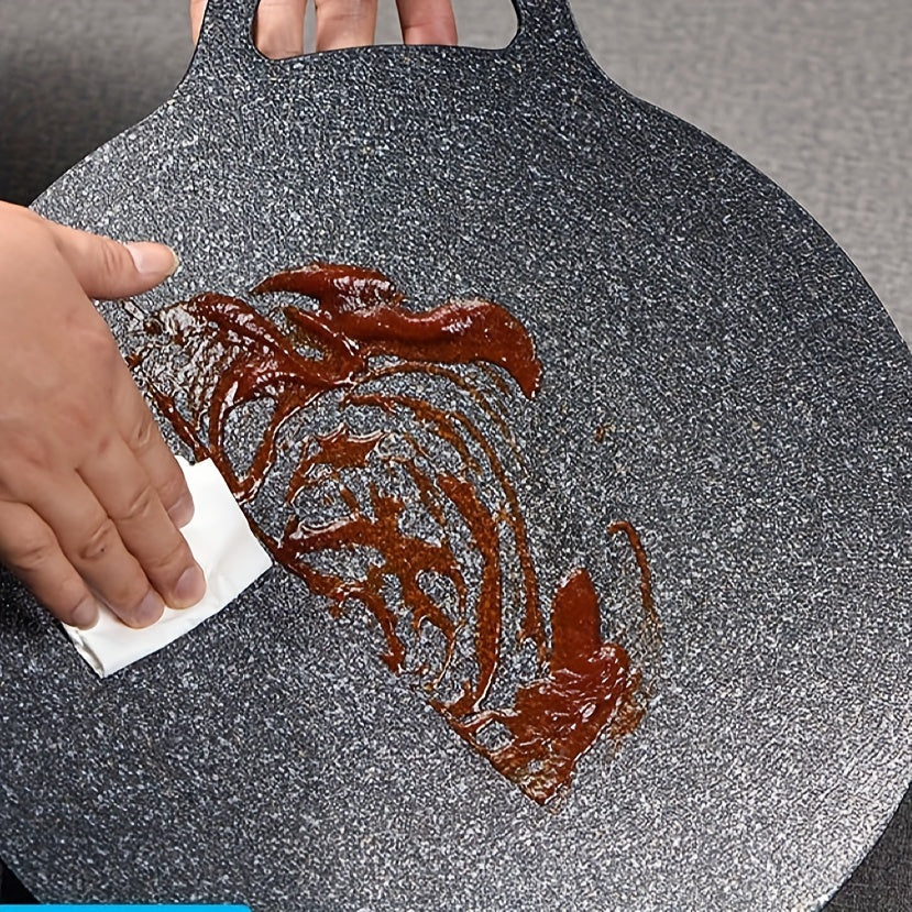 Cast Iron Grill Pan with Non-Stick Coating for Camping and Outdoor Cooking