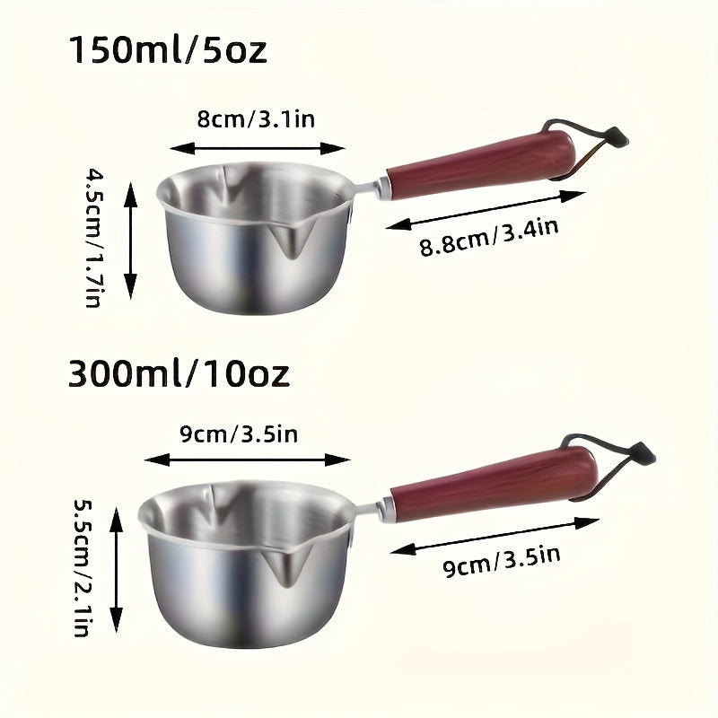 Small Stainless Steel Butter Warmer Melting Pot for Chocolate Cheese Omelets Kitchenware