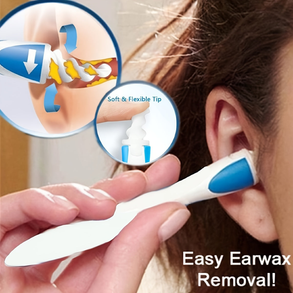 17-Piece Silicone Ear Wax Removal Kit with Rotating Tips for Adults