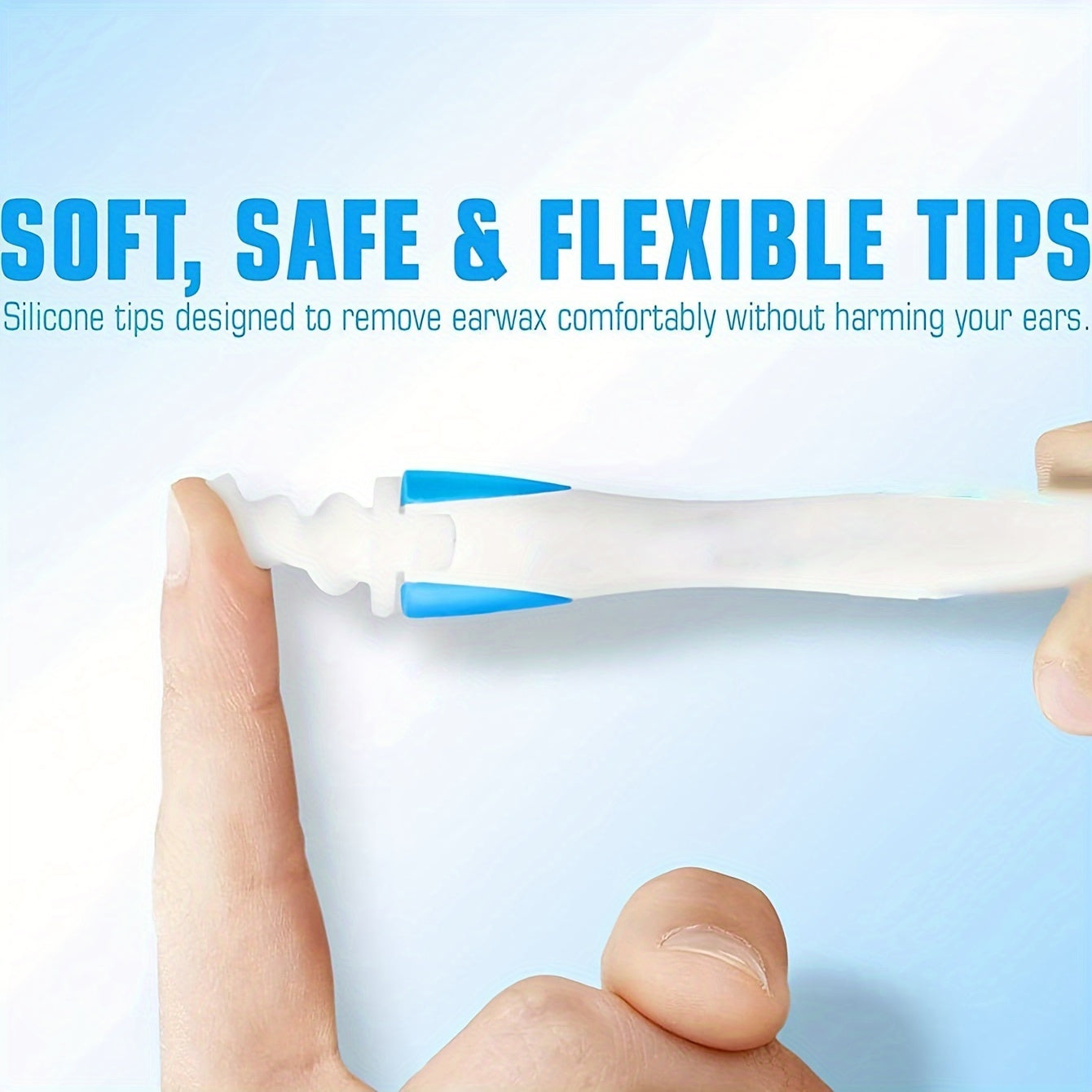 17-Piece Silicone Ear Wax Removal Kit with Rotating Tips for Adults