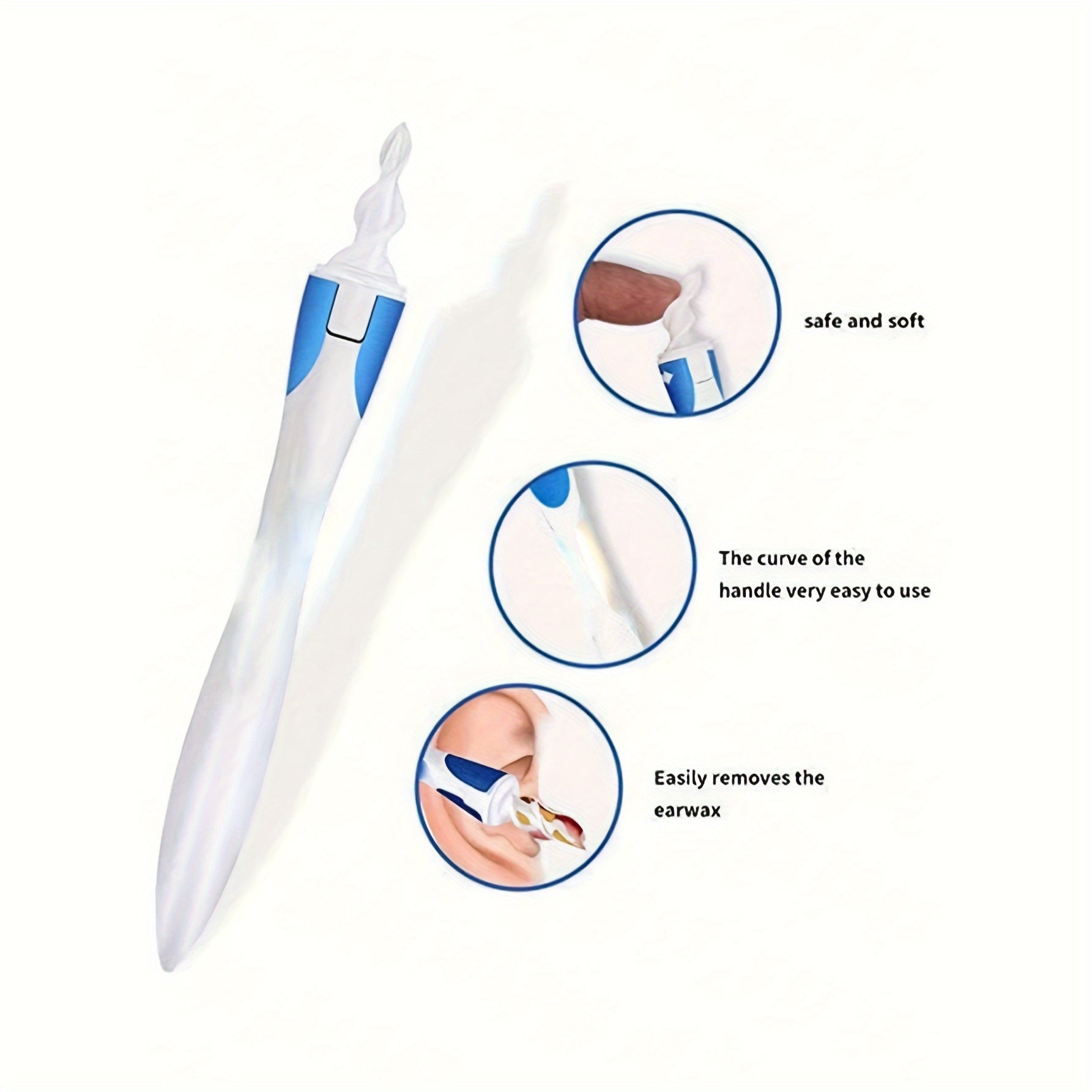 17-Piece Silicone Ear Wax Removal Kit with Rotating Tips for Adults