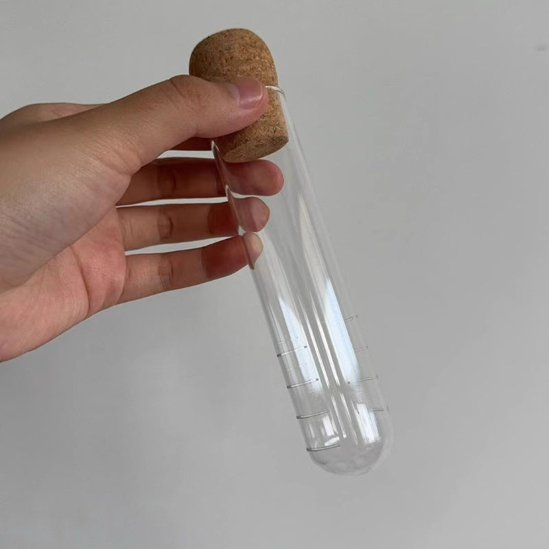 Infusor de té de vidrio en forma de tubo de ensayo para infusión de hojas sueltas, herramienta de cocina