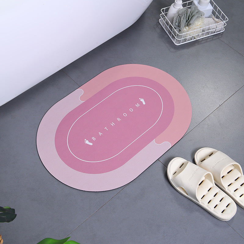 Soft Polyester Non-Slip Bathroom Mat Set for Shower and Toilet Area