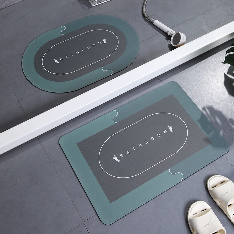 Soft Polyester Non-Slip Bathroom Mat Set for Shower and Toilet Area