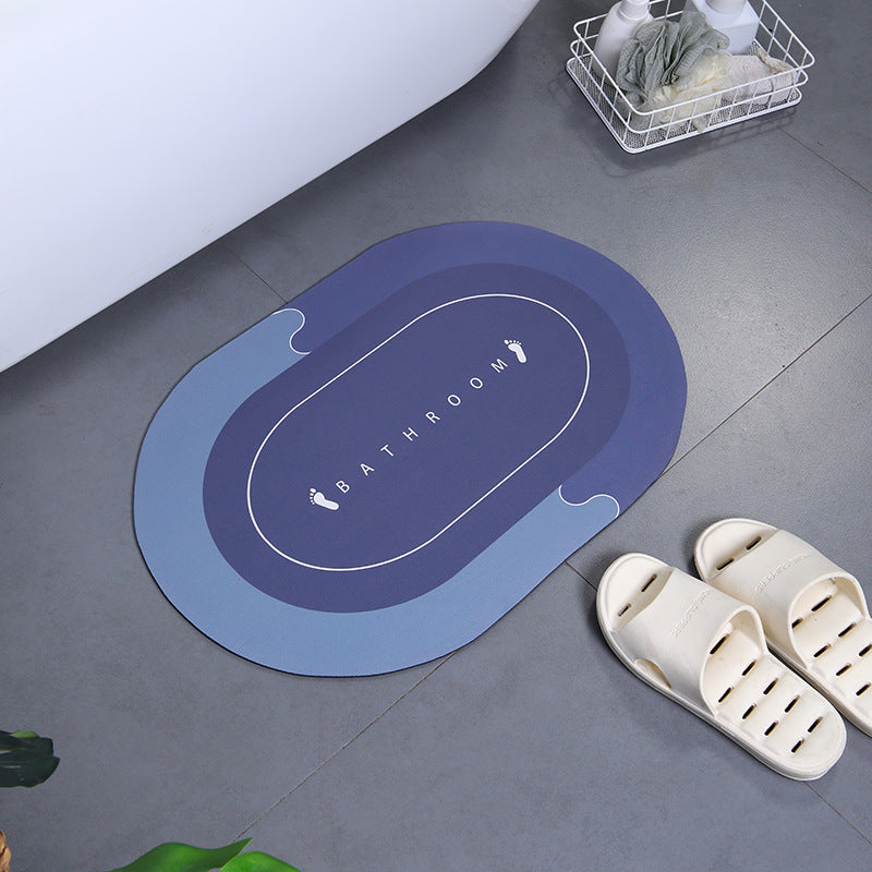 Soft Polyester Non-Slip Bathroom Mat Set for Shower and Toilet Area