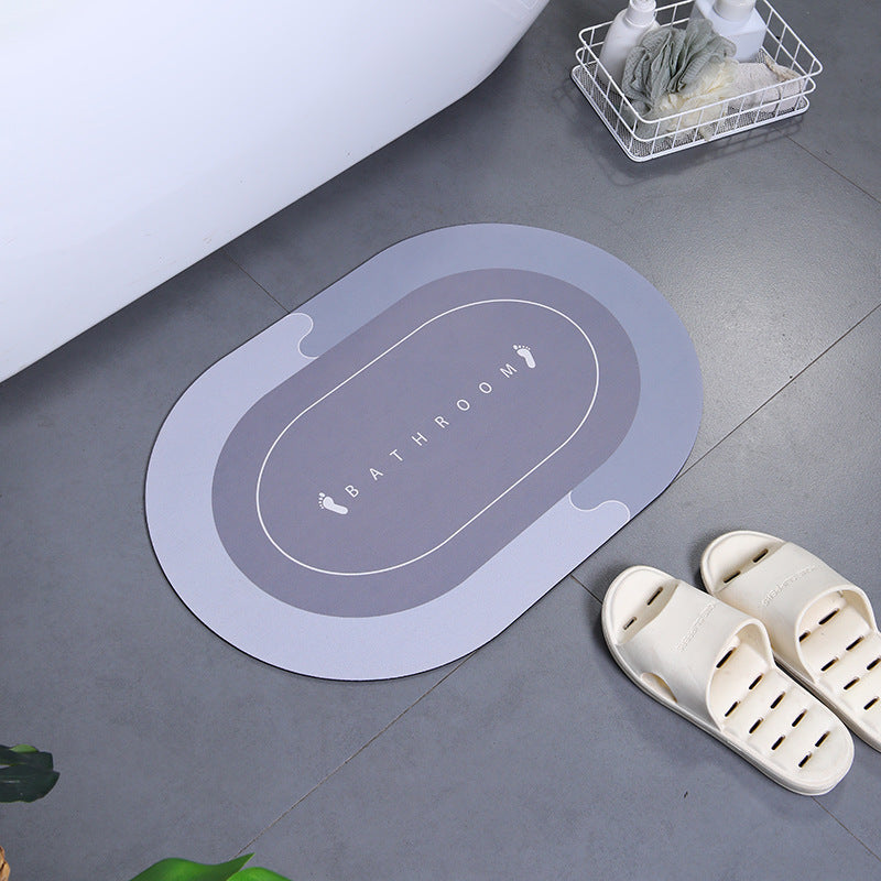 Soft Polyester Non-Slip Bathroom Mat Set for Shower and Toilet Area