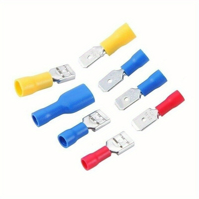 280 dona turli xil izolyatsiyalangan spatula terminali crimping to'plami elektr simlar ulash uchun konektorlar