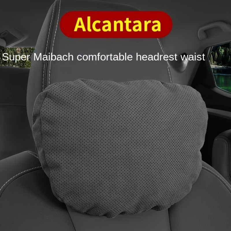 Universal Car Headrest Pillow Soft Fur Rotatable Neck Support Comfortable