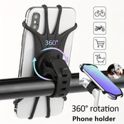 360° Rotatable Silicone Bike and Stroller Phone Holder for Handlebar Mount