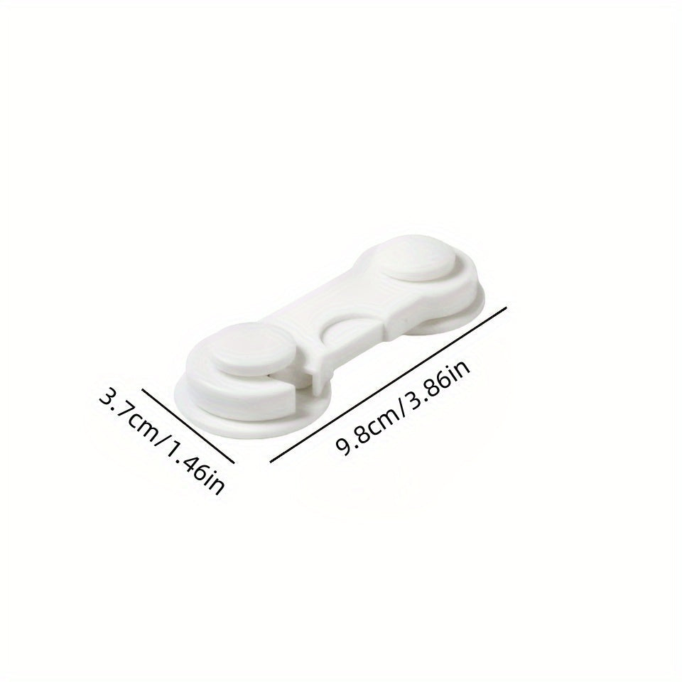 Set of 6 Adjustable Plastic Cabinet Locks for Child Safety and Security