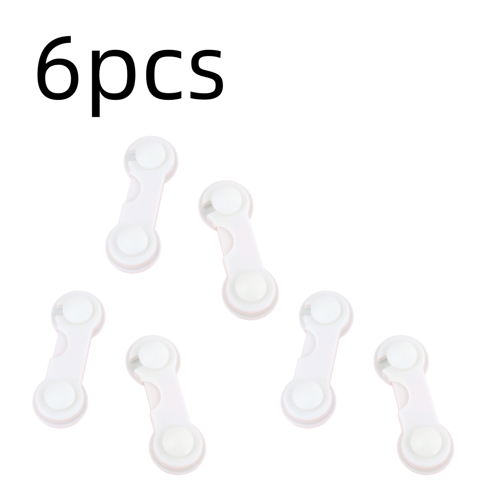 Set of 6 Adjustable Plastic Cabinet Locks for Child Safety and Security