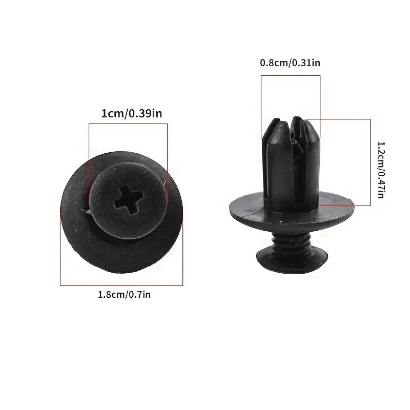 50 Pack Plastic Automotive Retainer Clips for Car Interior and Trunk Fasteners