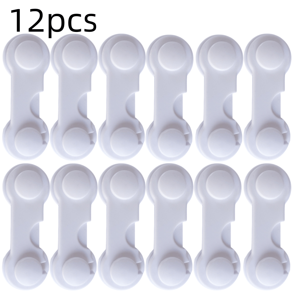 Set of 6 Adjustable Plastic Cabinet Locks for Child Safety and Security