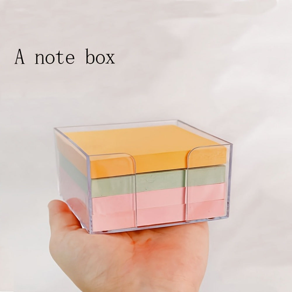 Acrylic Desktop Sticky Note Organizer with Access Pocket 9.6cm Office Supplies