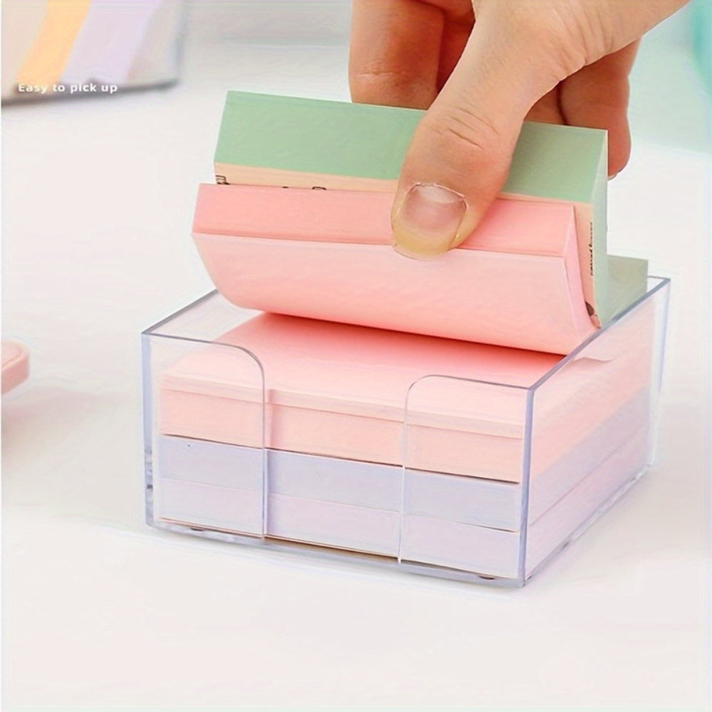 Acrylic Desktop Sticky Note Organizer with Access Pocket 9.6cm Office Supplies