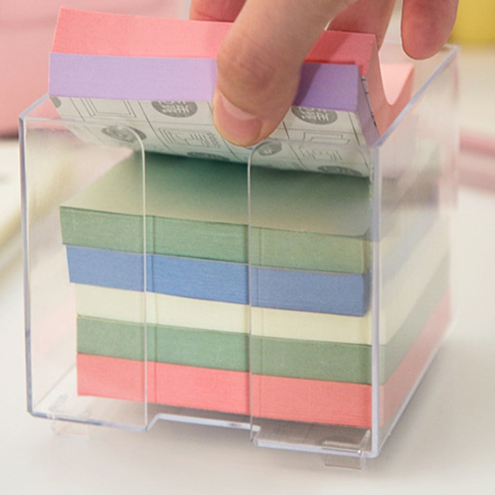 Acrylic Desktop Sticky Note Organizer with Access Pocket 9.6cm Office Supplies