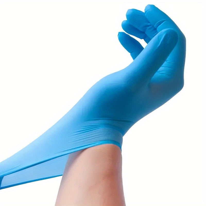 Disposable Blue Nitrile Gloves for Cleaning, Food Handling, and Pet Care
