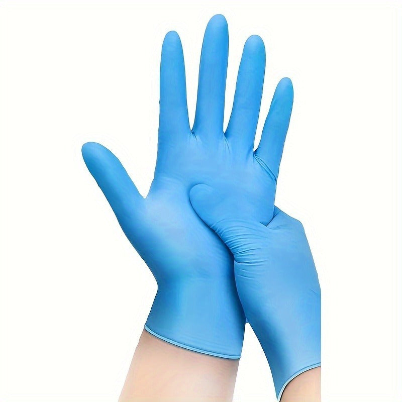 50/100 Pcs Blue Disposable Nitrile Gloves for Cleaning Food Handling and Pet Care