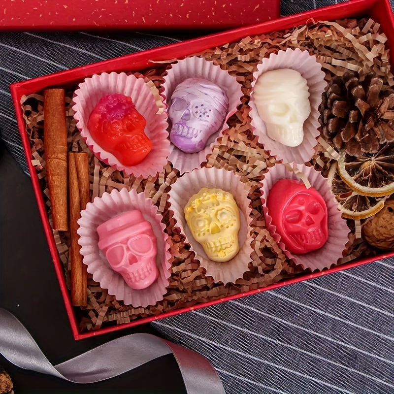 Halloween Skull Ice Cube Tray Silicone Mold for Whiskey Cocktails Chocolate Candy