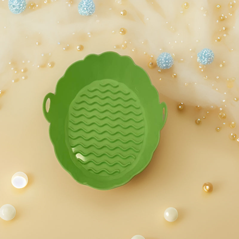 Reusable Silicone Flower Pattern Air Fryer Basket Non-Stick Heat Resistant