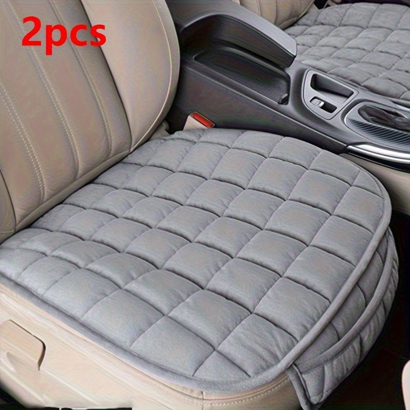 Car Seat Cushion Adult Solid Color Grid Design Universal Fit