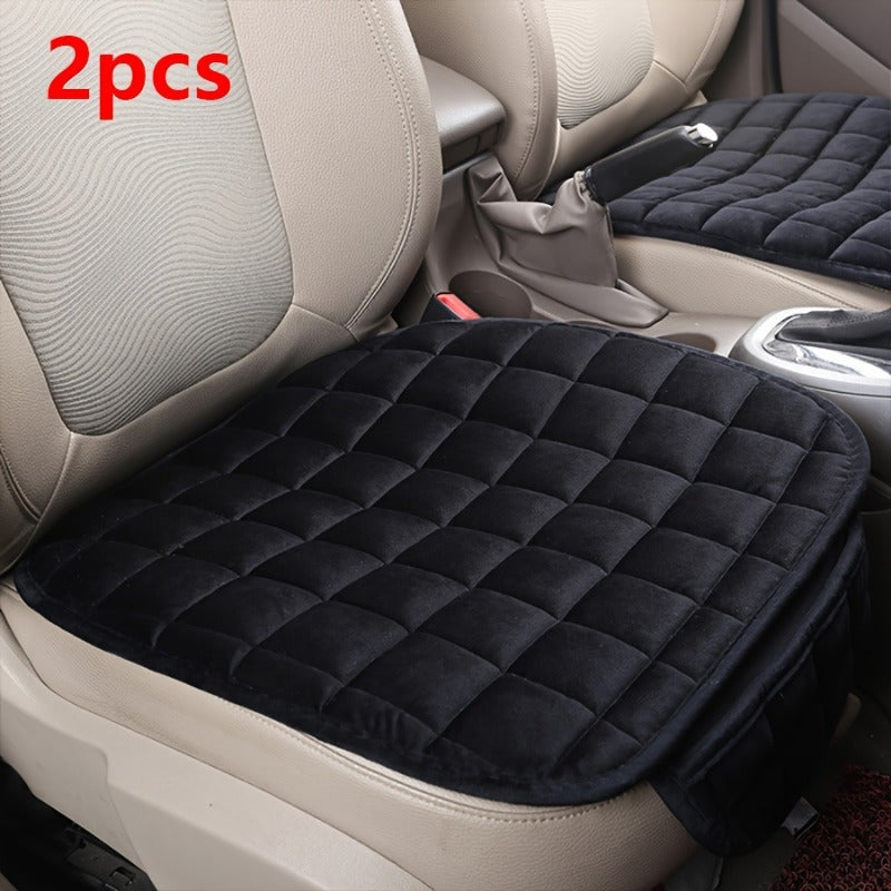 Car Seat Cushion Adult Solid Color Grid Design Universal Fit