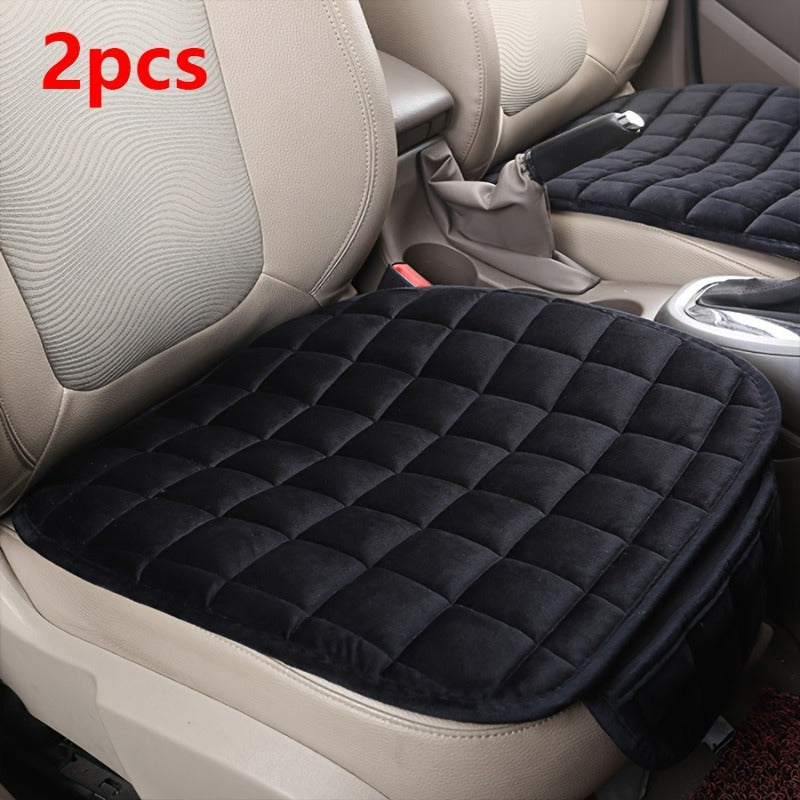 Car Seat Cushion Adult Solid Color Grid Design Universal Fit