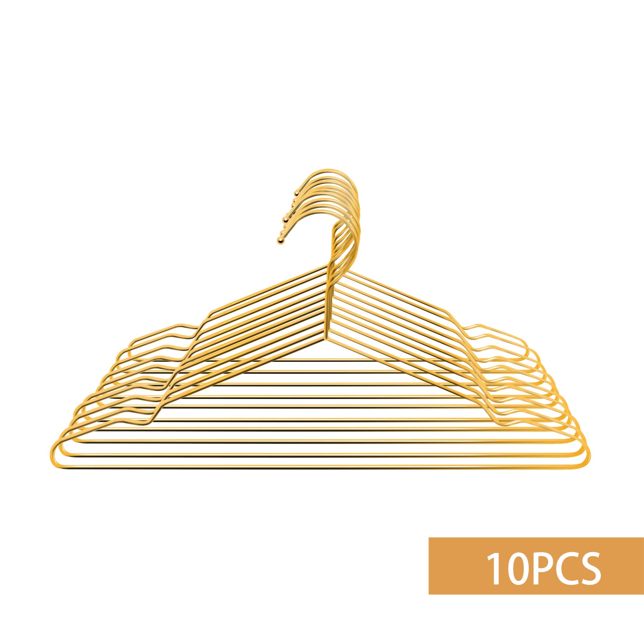 Juego de 10 perchas de metal dorado para ropa de 39.88 cm organizador de armario