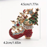 Vintage Style Brooch with Diamond Accents Unconventional Gift Idea