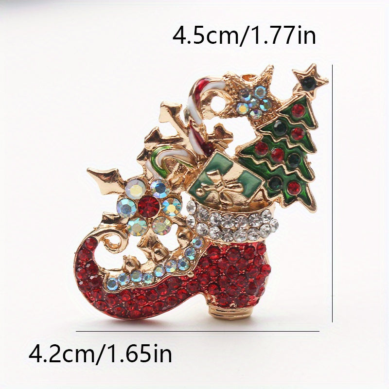 Vintage Style Brooch with Diamond Accents Unconventional Gift Idea