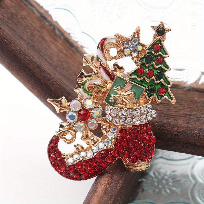 Vintage Style Brooch with Diamond Accents Unconventional Gift Idea