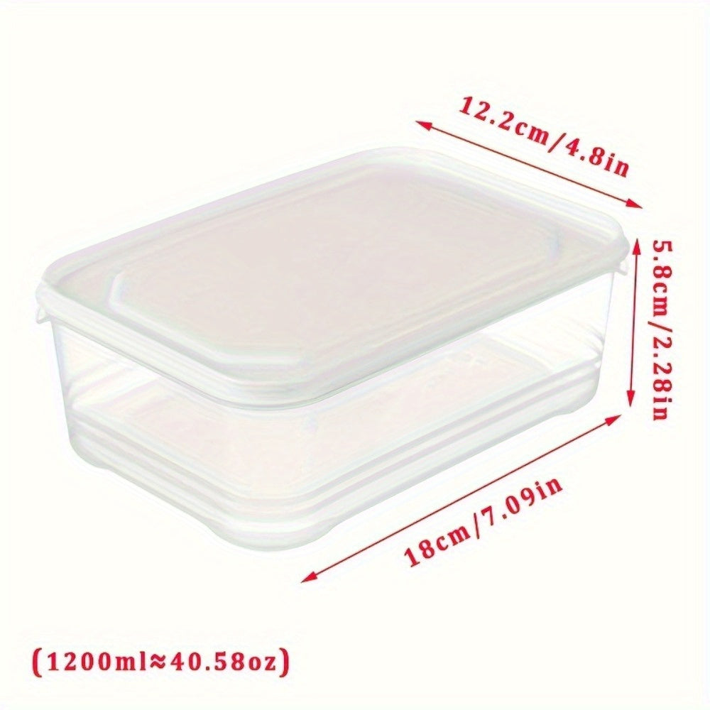 Set of 6 BPA-Free Plastic Food Storage Containers 1200ml Microwave Safe Fridge