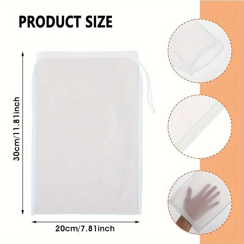 Reusable Nylon Mesh Food Strainer Bags Set for Nut Milk Juice Cheese