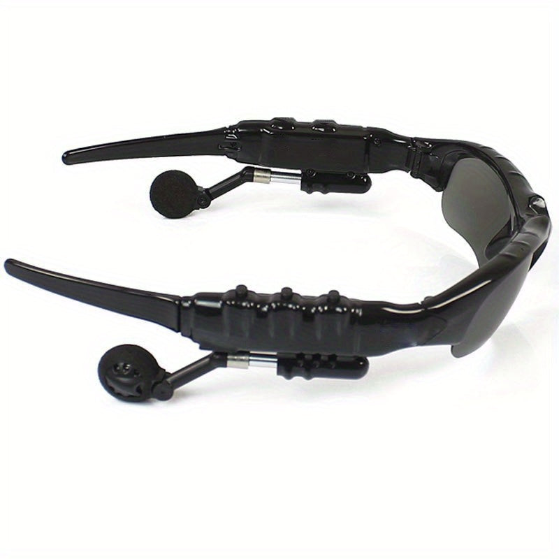 2-in-1 Wireless Smart Glasses with Built-in Earphone for Sports and Driving Black