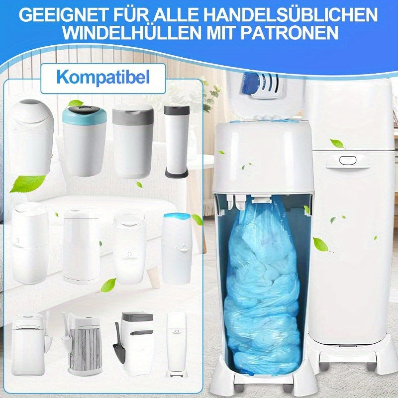 10 Pack Diaper Pail Refill Bags Odor Block Leak-Proof Liners for Trash Cans