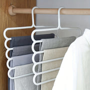 3-Piece Space-Saving 5-Layer Pants Hangers Multi-Tier Closet Organizer for Scarves Trousers