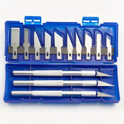 13pcs Precision Craft Knife Set Aluminum Alloy Retractable Blades for Paper and Model Making