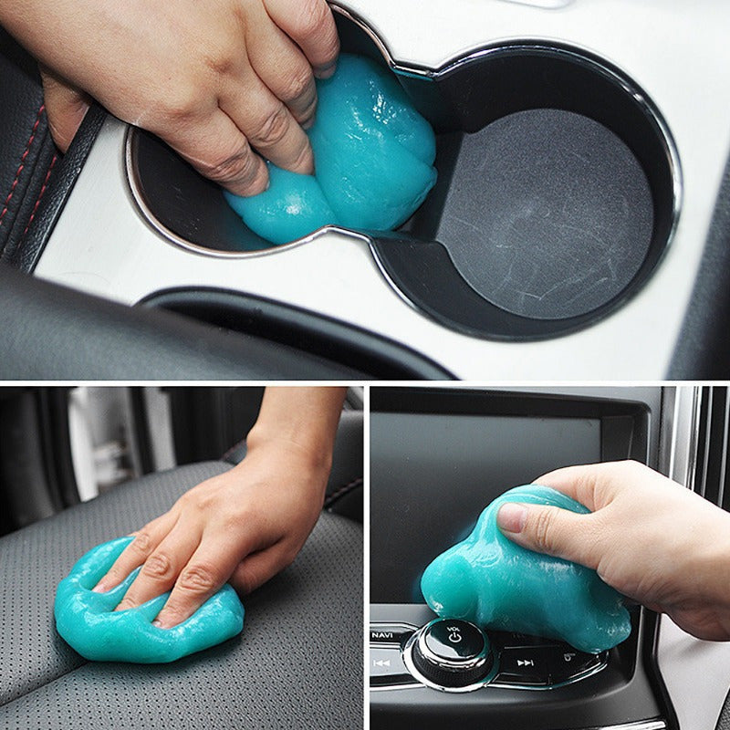 Gel de limpieza para interiores de coche universal para eliminar polvo de teclado, masa de gel flexible