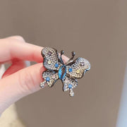 Women's Butterfly Rhinestone Brooch Set of 2 or 3 Elegant Alloy Jewelry 3.7cm