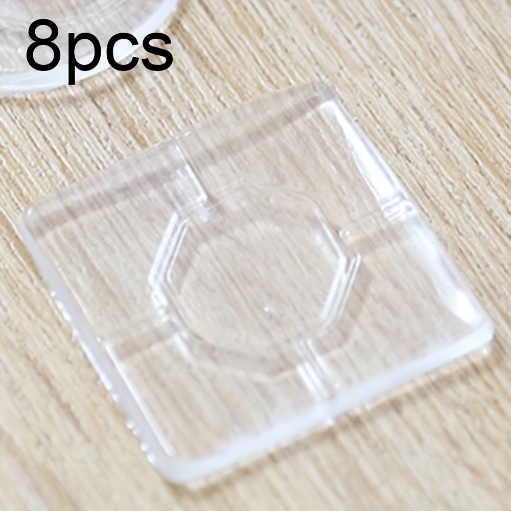 4 yoki 8 dona Shaffof Silikon Mebel Oyoq Padlari - Stol oyoqlari, Divan oyoqlari, Yotoq oyoqlari uchun ideal. Ushbu PU yopishqoq varaqalar jim, sirpanmas yechimni taqdim etadi. Yuvilishi mumkin bo'lgan padlar tozalash va parvarish qilish uchun oson.