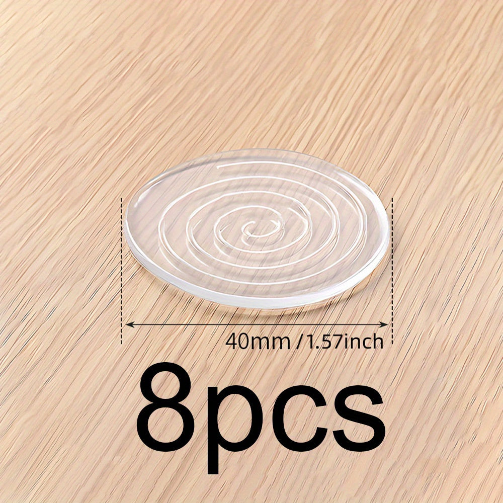 4 yoki 8 dona Shaffof Silikon Mebel Oyoq Padlari - Stol oyoqlari, Divan oyoqlari, Yotoq oyoqlari uchun ideal. Ushbu PU yopishqoq varaqalar jim, sirpanmas yechimni taqdim etadi. Yuvilishi mumkin bo'lgan padlar tozalash va parvarish qilish uchun oson.