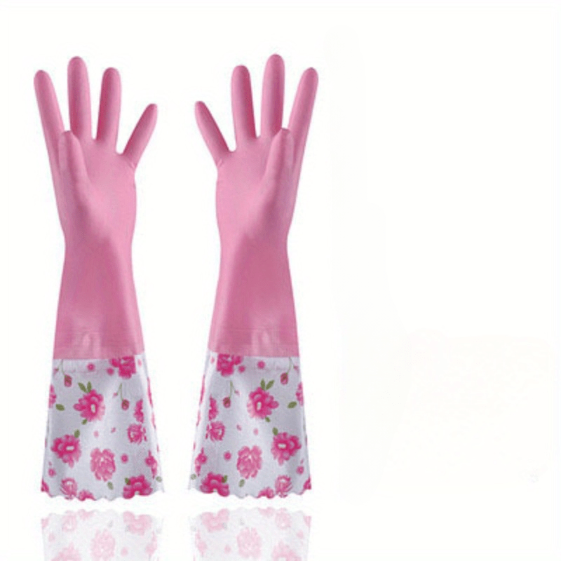 Thick Fleece-Lined Waterproof Winter Gloves for Cleaning and Cold Weather