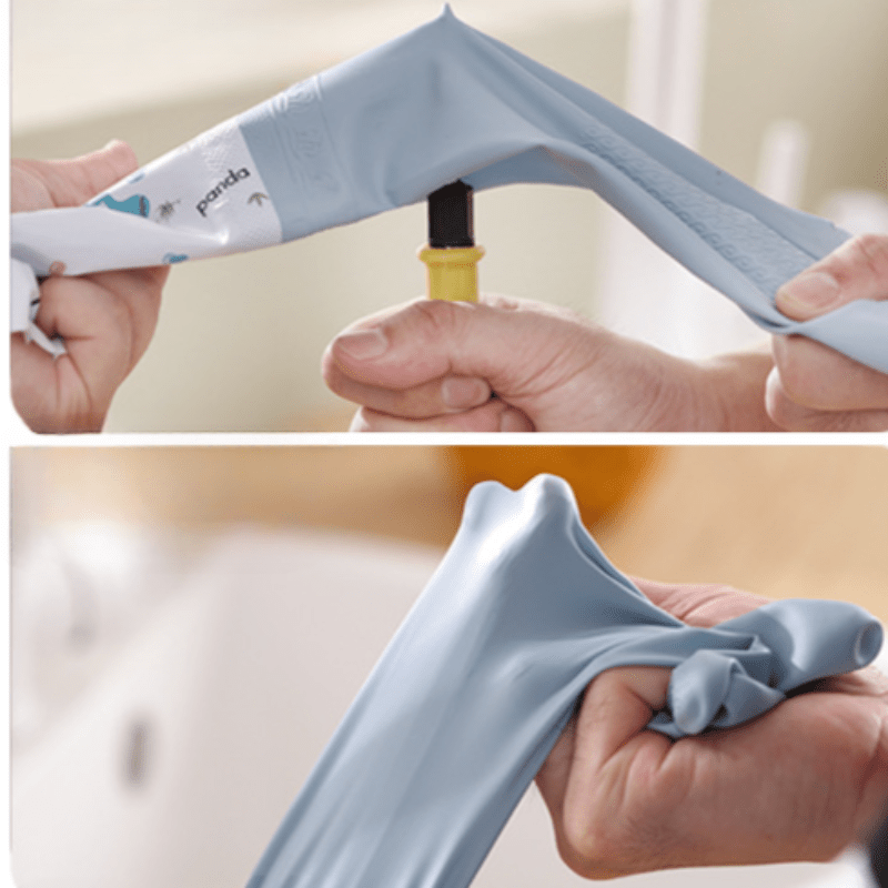 Thick Fleece-Lined Waterproof Winter Gloves for Cleaning and Cold Weather