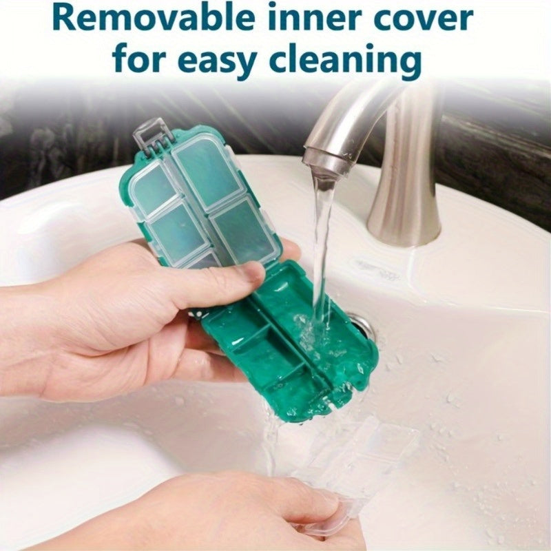 Portable Pill Organizer Moisture-Proof Travel Medication Case Waterproof Weekly Capsule Container Large Capacity