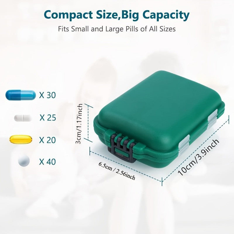 Portable Pill Organizer Moisture-Proof Travel Medication Case Waterproof Weekly Capsule Container Large Capacity