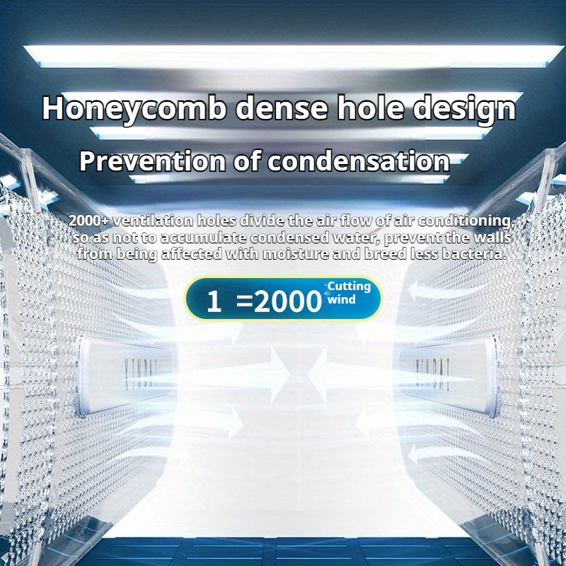 Protector de viento para aire acondicionado de plástico transparente retráctil, de montaje en pared, 19.99cm, ajuste universal